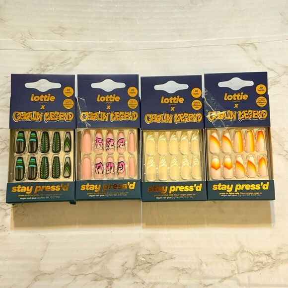 Lottie London x chaun legend stay pressed press on nails colorful  bundle - Picture 1 of 8